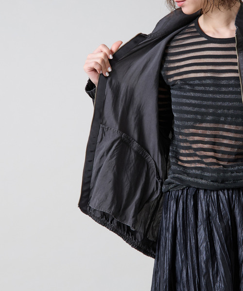 Liesse（リエス）の「サテンジップブルゾン（その他アウター・レディース・チャコールグレー/ベージュ・FREE）」の21枚目の写真