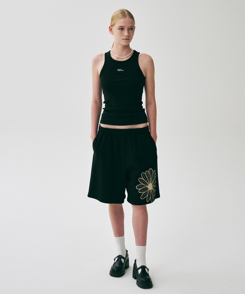 OVERSIZED SWEAT BERMUDA FLOWER（スウェットパンツ）｜Mardi