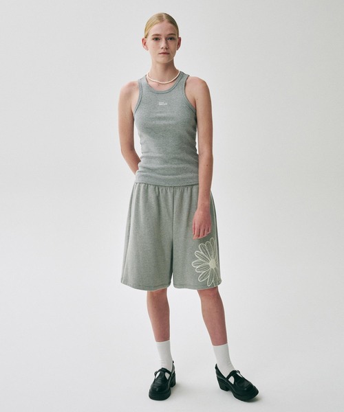 【Mardi Mercredi】OVERSIZED SWEAT BERMUDA FLOWER OVERSIZED SWEAT BERMUDA FLOWER（スウェットパンツ）｜Mardi