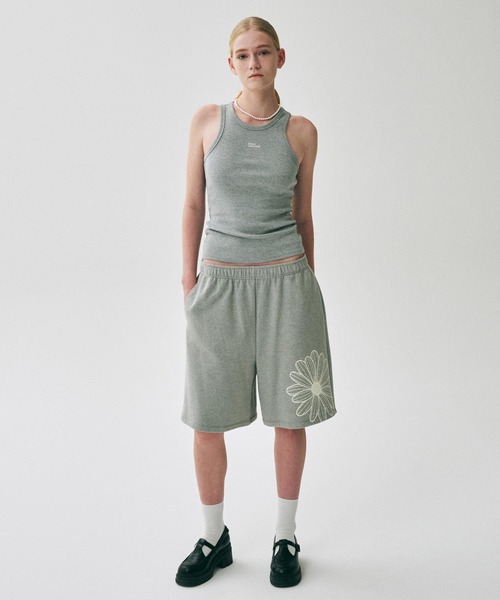 セール】OVERSIZED SWEAT BERMUDA FLOWER（スウェットパンツ