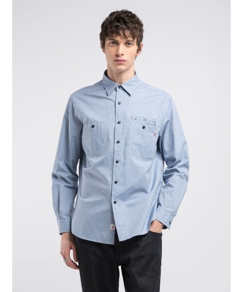 REPLAY(リプレイ)の「オックスフォードコットンシャツ(シャツ/ブラウス・メンズ・ライトブルー・SMALL/MEDIUM/LARGE/X-LARGE)」の1枚目の写真