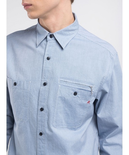 REPLAY(リプレイ)の「オックスフォードコットンシャツ(シャツ/ブラウス・メンズ・ライトブルー・SMALL/MEDIUM/LARGE/X-LARGE)」の4枚目の写真