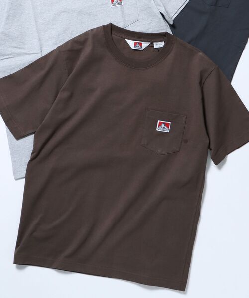 BEN DAVIS（ベンデイビス）の「【BEN DAVIS（ベンデイビス）】BEN'S POCKET TEE(REG) / ポケット 半袖 ワンポイント レギュラーサイズ ヘビーウエイト クルーネック（Tシャツ/カットソー・メンズ・ホワイト/ダークブラウン/チャコール/ネイビー/グレー/アッシュグレー/ダークグリーン/ブラック/ワイン・SMALL/MEDIUM/LARGE/X-LARGE）」の6枚目の写真