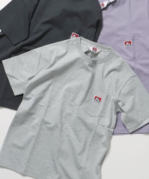 BEN DAVIS（ベンデイビス）の「【BEN DAVIS（ベンデイビス）】BEN'S POCKET TEE(REG) / ポケット 半袖 ワンポイント レギュラーサイズ ヘビーウエイト クルーネック（Tシャツ/カットソー・メンズ・ホワイト/ダークブラウン/チャコール/ネイビー/グレー/アッシュグレー/ダークグリーン/ブラック/ワイン・SMALL/MEDIUM/LARGE/X-LARGE）」の4枚目の写真