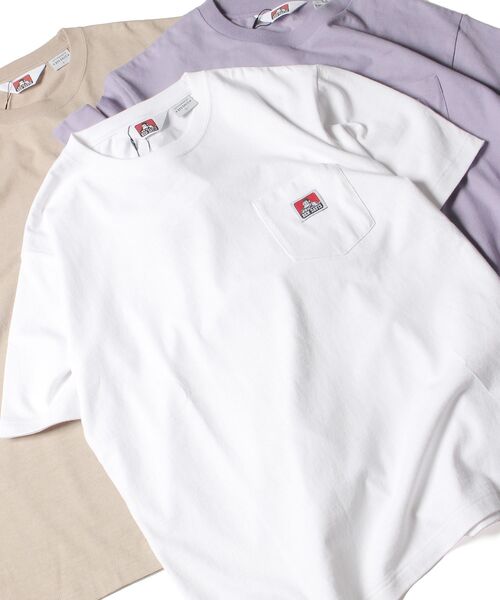 BEN DAVIS（ベンデイビス）の「【BEN DAVIS（ベンデイビス）】BEN'S POCKET TEE(REG) / ポケット 半袖 ワンポイント レギュラーサイズ ヘビーウエイト クルーネック（Tシャツ/カットソー・メンズ・ホワイト/ダークブラウン/チャコール/ネイビー/グレー/アッシュグレー/ダークグリーン/ブラック/ワイン・SMALL/MEDIUM/LARGE/X-LARGE）」の2枚目の写真