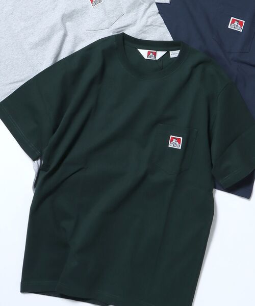 BEN DAVIS（ベンデイビス）の「【BEN DAVIS（ベンデイビス）】BEN'S POCKET TEE(REG) / ポケット 半袖 ワンポイント レギュラーサイズ ヘビーウエイト クルーネック（Tシャツ/カットソー・メンズ・ホワイト/ダークブラウン/チャコール/ネイビー/グレー/アッシュグレー/ダークグリーン/ブラック/ワイン・SMALL/MEDIUM/LARGE/X-LARGE）」の7枚目の写真