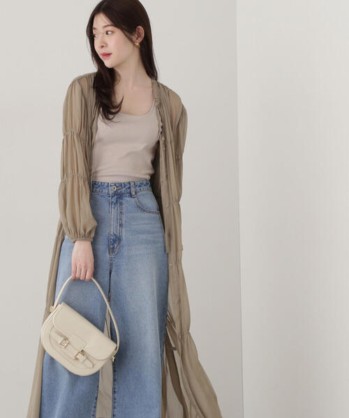 PROPORTION BODY DRESSING(プロポーションボディドレッシング)の「前後2WAYスクエアータンクトップ / 1215160307(Tシャツ/カットソー・レディース・グレー/ホワイト系その他/ダークグレー・FREE)」の4枚目の写真