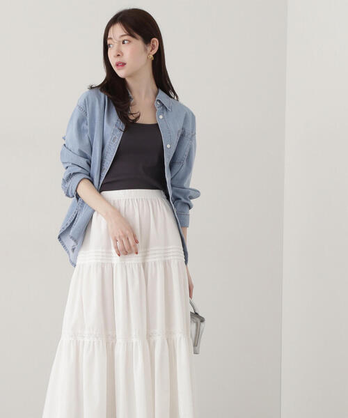 PROPORTION BODY DRESSING(プロポーションボディドレッシング)の「前後2WAYスクエアータンクトップ / 1215160307(Tシャツ/カットソー・レディース・グレー/ホワイト系その他/ダークグレー・FREE)」の14枚目の写真