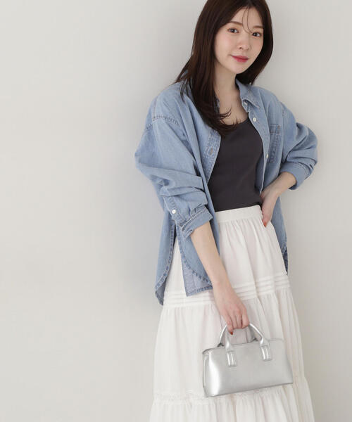 PROPORTION BODY DRESSING(プロポーションボディドレッシング)の「前後2WAYスクエアータンクトップ / 1215160307(Tシャツ/カットソー・レディース・グレー/ホワイト系その他/ダークグレー・FREE)」の15枚目の写真