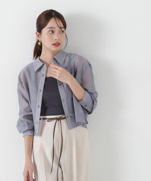 PROPORTION BODY DRESSING(プロポーションボディドレッシング)の「前後2WAYスクエアータンクトップ / 1215160307(Tシャツ/カットソー・レディース・グレー/ホワイト系その他/ダークグレー・FREE)」の19枚目の写真