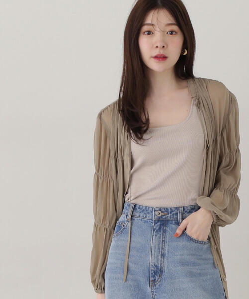 PROPORTION BODY DRESSING(プロポーションボディドレッシング)の「前後2WAYスクエアータンクトップ / 1215160307(Tシャツ/カットソー・レディース・グレー/ホワイト系その他/ダークグレー・FREE)」の2枚目の写真