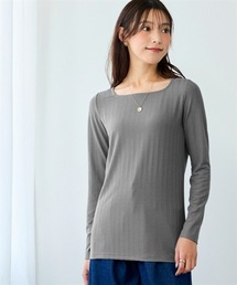 FUMIKA UCHIDA ダークグレー スクエアネック 半袖Tシャツ FUMIKA UCHIDA ダークグレー スクエアネック 半袖Tシャツ