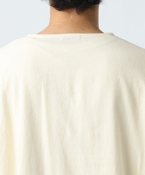 BAYFLOW(ベイフロー)の「リネンキーネック7分袖シャツプルオーバー(シャツ/ブラウス・メンズ・チャコールグレー/オフホワイト/カーキ・MEDIUM/LARGE)」の11枚目の写真