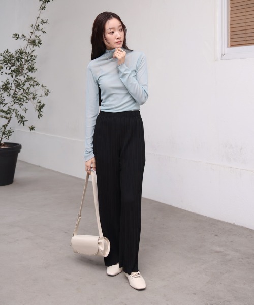 Bab（バブ）の「シアーハイネックメロートップス（Tシャツ/カットソー・レディース・ホワイト系その他/ライトブルー/オフホワイト/チャコールグレー・FREE）」の20枚目の写真