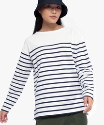 AIGLE（エーグル）の「マリンストライプ ロングスリーブボーダーTシャツ RP 長袖Tシャツ（Tシャツ/カットソー）」