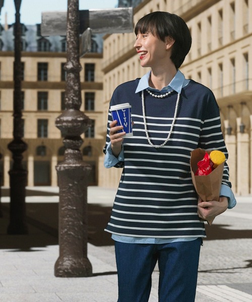 tシャツ マリンストライプ ロングスリーブボーダーTシャツ RP 長袖Tシャツ レディース マリンストライプ ロングスリーブボーダーTシャツ RP 長袖T