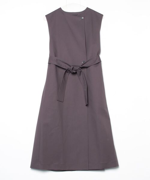 K.T KIYOKO TAKASE（キヨコタカセ）の「コットンダブルクロスストレッチ ロングジレ（ベスト・レディース・グレー/ネイビー/チャコール・FREE）」の2枚目の写真