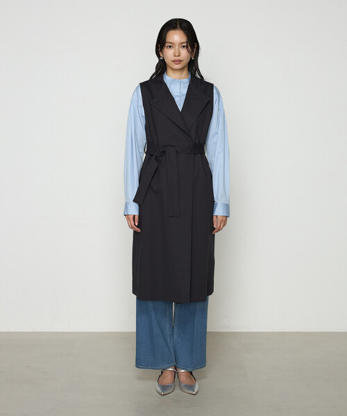 K.T KIYOKO TAKASE（キヨコタカセ）の「コットンダブルクロスストレッチ ロングジレ（ベスト・レディース・グレー/ネイビー/チャコール・FREE）」の18枚目の写真