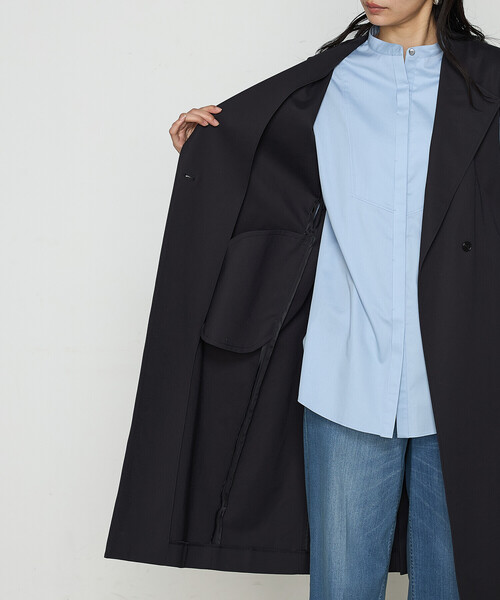 K.T KIYOKO TAKASE（キヨコタカセ）の「コットンダブルクロスストレッチ ロングジレ（ベスト・レディース・グレー/ネイビー/チャコール・FREE）」の13枚目の写真