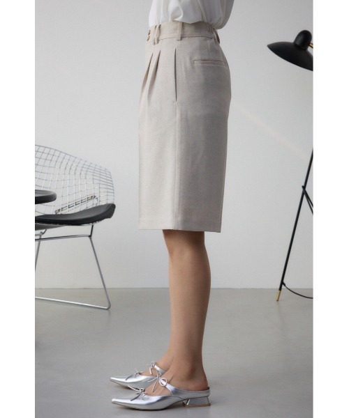 AZUL by moussy（アズールバイマウジー）の「ポリエステルリネンミックスハーフパンツ（スラックス・レディース・ライトブラック/ライトベージュ・SMALL/MEDIUM）」の17枚目の写真