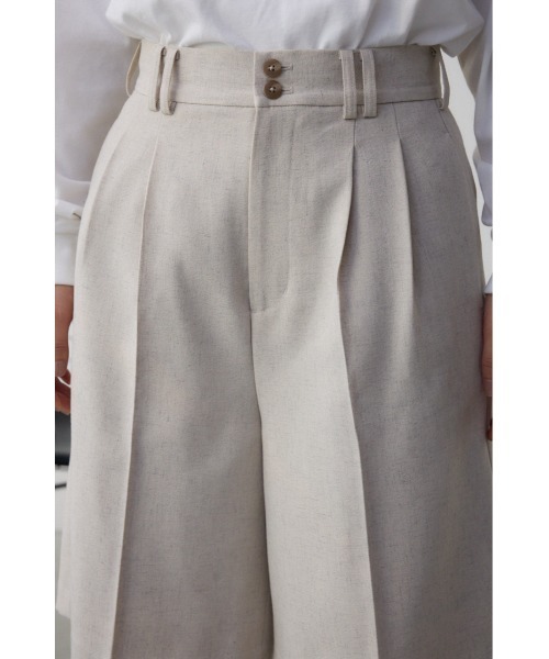 AZUL by moussy（アズールバイマウジー）の「ポリエステルリネンミックスハーフパンツ（スラックス・レディース・ライトブラック/ライトベージュ・SMALL/MEDIUM）」の19枚目の写真