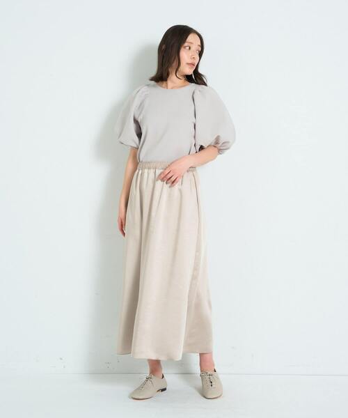 ADIEU TRISTESSE（アデュートリステス）の「COTTON SURF　ミラノリブパフP/O（ニット/セーター・レディース・ブラック/グレイッシュベージュ・FREE）」の4枚目の写真