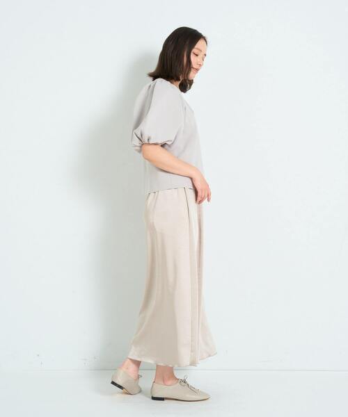 ADIEU TRISTESSE（アデュートリステス）の「COTTON SURF　ミラノリブパフP/O（ニット/セーター・レディース・ブラック/グレイッシュベージュ・FREE）」の6枚目の写真