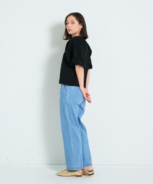 ADIEU TRISTESSE（アデュートリステス）の「COTTON SURF　ミラノリブパフP/O（ニット/セーター・レディース・ブラック/グレイッシュベージュ・FREE）」の20枚目の写真