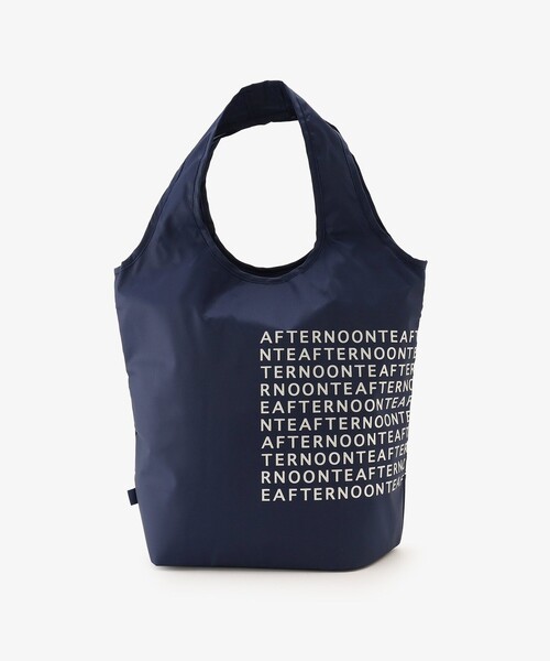 Afternoon Tea（アフタヌーンティー）の「ロゴ抗菌保冷ショッピングラップバッグM（エコバッグ/サブバッグ・レディース・ネイビー・ONE SIZE）」の2枚目の写真