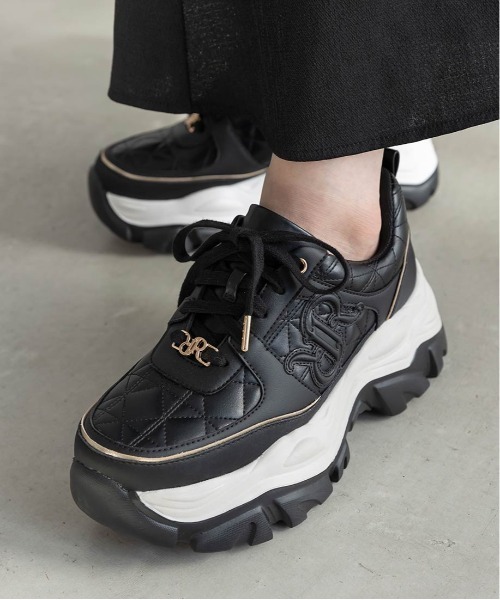 RANDA(ランダ)の「モノグラムボリュームソールスニーカー(スニーカー・レディース・アイボリー/ブラック/グレー・L/M/S/LL)」の11枚目の写真