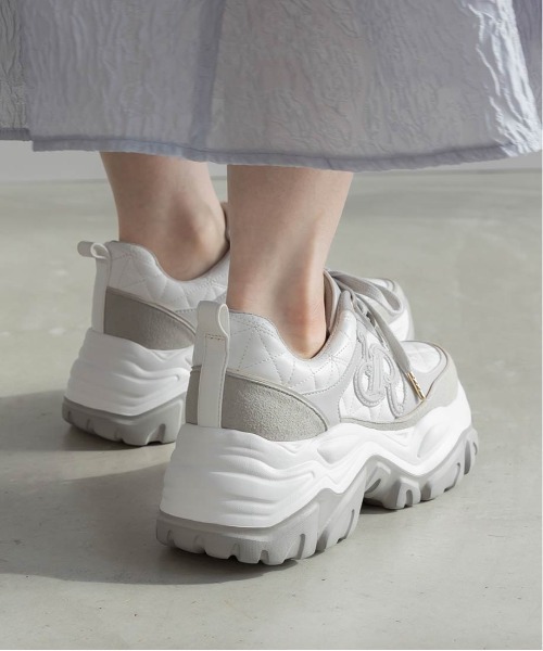 RANDA(ランダ)の「モノグラムボリュームソールスニーカー(スニーカー・レディース・アイボリー/ブラック/グレー・L/M/S/LL)」の16枚目の写真