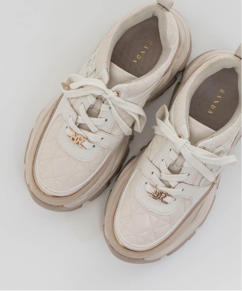 RANDA(ランダ)の「モノグラムボリュームソールスニーカー(スニーカー・レディース・アイボリー/ブラック/グレー・L/M/S/LL)」の22枚目の写真