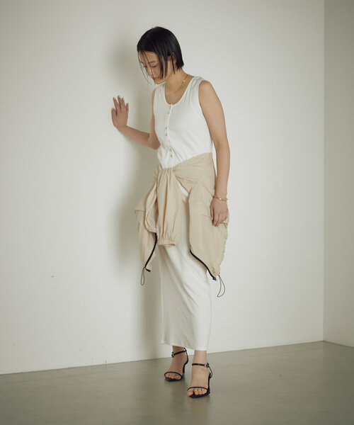 earthy（アーシー）の「リブタンクロングワンピース（ワンピース・レディース・ブラック/ブルー/ホワイト/ブラウン・SMALL/MEDIUM）」の22枚目の写真