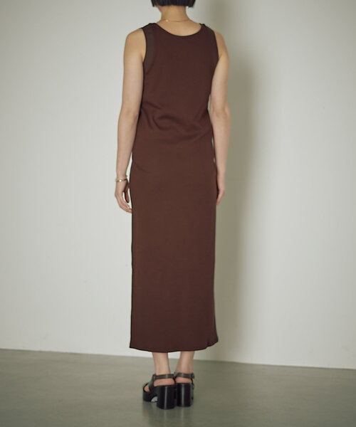earthy（アーシー）の「リブタンクロングワンピース（ワンピース・レディース・ブラック/ブルー/ホワイト/ブラウン・SMALL/MEDIUM）」の13枚目の写真