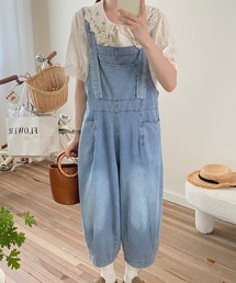 デニムオーバーオール サロペットパンツ ジーンズ222303 デニムサロペット 未使用 オーバーオール オールインワン デニム