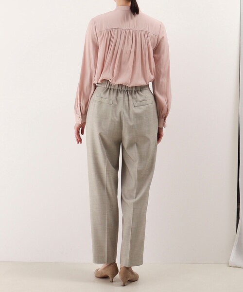 NOLLEY'S LIGHT(ノーリーズライト)の「《セットアップ対応》TRシャンブレーワンタックテーパードパンツ(その他パンツ・レディース・ブラック系その他3/ベージュ系その他3・38/36)」の5枚目の写真