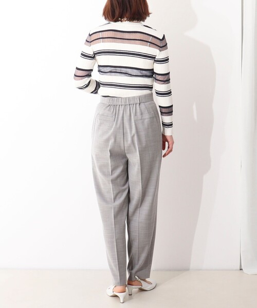 NOLLEY'S LIGHT(ノーリーズライト)の「《セットアップ対応》TRシャンブレーワンタックテーパードパンツ(その他パンツ・レディース・ブラック系その他3/ベージュ系その他3・38/36)」の8枚目の写真