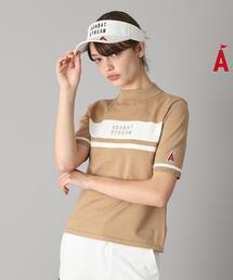 ADABAT STREAM（アダバットストリーム）の「半袖モックネック ニット（ニット/セーター）」