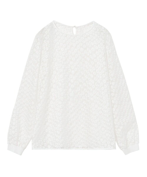 ANAYI(アナイ)の「フラワー刺繍クルー プルオーバー(Tシャツ/カットソー・レディース・ホワイト/ブラック・36/38)」の22枚目の写真