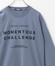 T-GRAPHICS メッセージプリント長袖Tシャツ