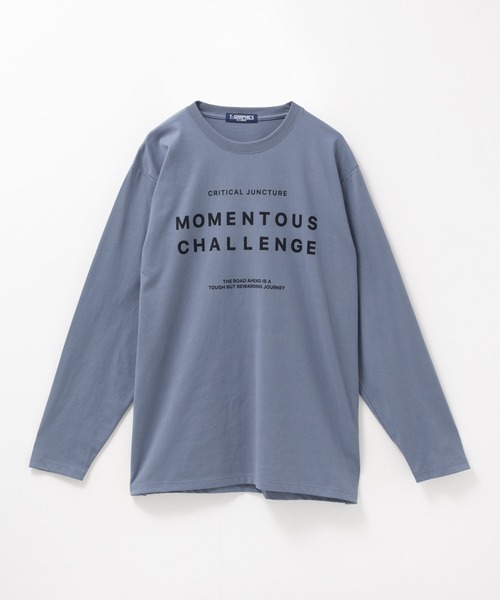 Mac-House(マックハウス)の「T-GRAPHICS メッセージプリント長袖Tシャツ(Tシャツ/カットソー・メンズ・オートミール/モカ/ホワイト/ブラック/ブルーグレー・S/M/L/XL)」の14枚目の写真