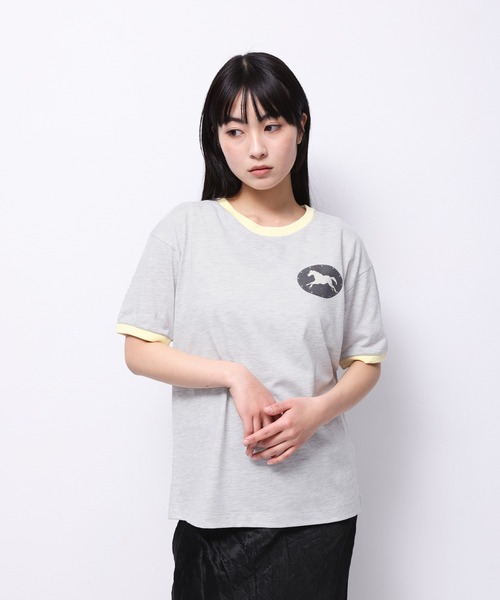 Common Noun(コモン ナウン)の「“HORSE” Shuhei Koki 半袖T(Tシャツ/カットソー・レディース・ブラック/イエロー/杢グレー/ホワイト/ピンク・L/M)」の3枚目の写真