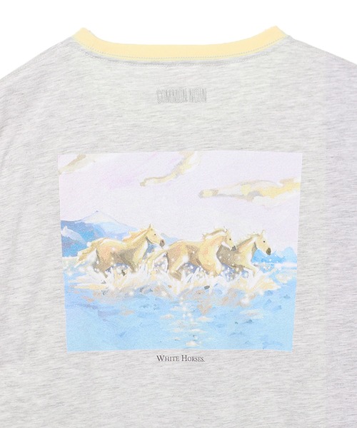 Common Noun(コモン ナウン)の「“HORSE” Shuhei Koki 半袖T(Tシャツ/カットソー・レディース・ブラック/イエロー/杢グレー/ホワイト/ピンク・L/M)」の14枚目の写真