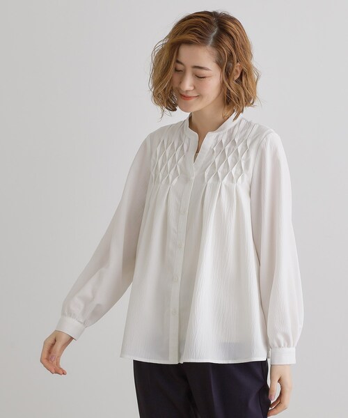 リバティ　スモッキングブラウス&パンツセット AMOSTYLE 期間限定セール21％OFF (アモスタイル)AMOSTYLE