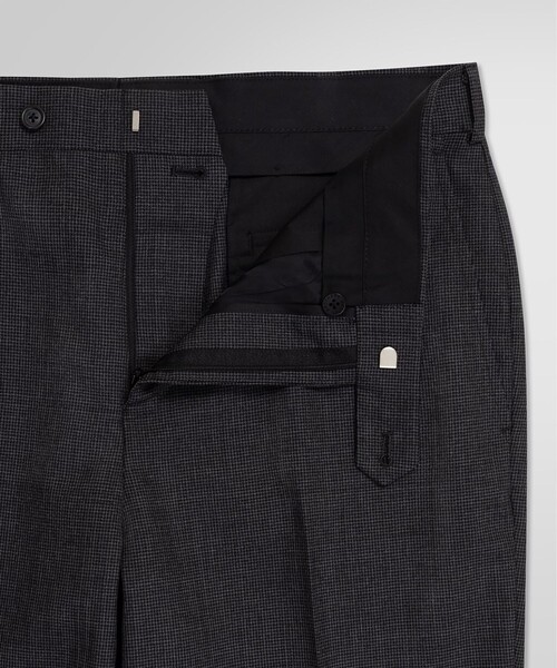 BROOKS BROTHERS（ブルックスブラザーズ）の「ウール ハウンドトゥース プレーンフロント トラウザーズ Classic（スラックス・メンズ・グレー・30inch/31inch/32inch/34inch/35inch/36inch/37inch/29inch）」の3枚目の写真