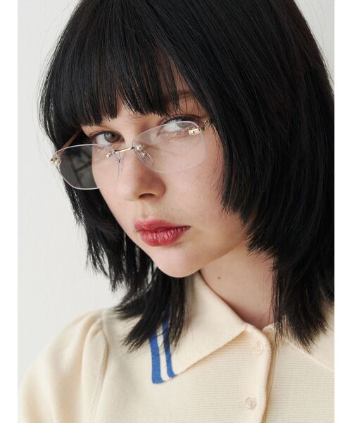 jouetie（ジュエティ）の「スリムフレームレスグラス（メガネ・レディース・シルバー/ゴールド・FREE）」の5枚目の写真