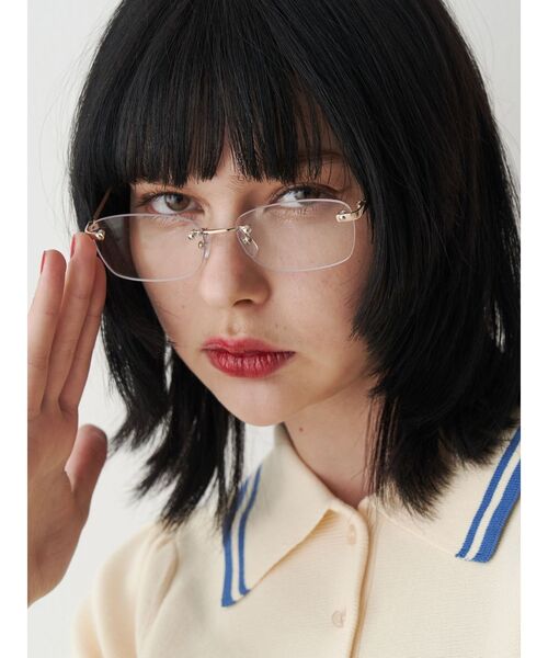 jouetie（ジュエティ）の「スリムフレームレスグラス（メガネ・レディース・シルバー/ゴールド・FREE）」の6枚目の写真