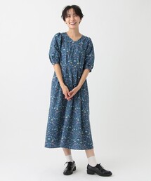 【新品】アフタヌーンティー　タックワンピース　リバティプリント Afternoon Tea ワンピース 「WEB限定」タックワンピース