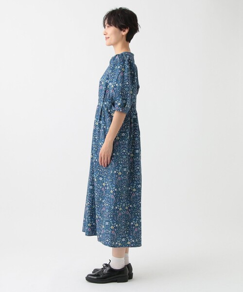 *513 ハンドメイド　ワンピース　ドレス　リバティ アンティーク　100 Vネックワンピース/リバティプリント（ワンピース）｜Afternoon