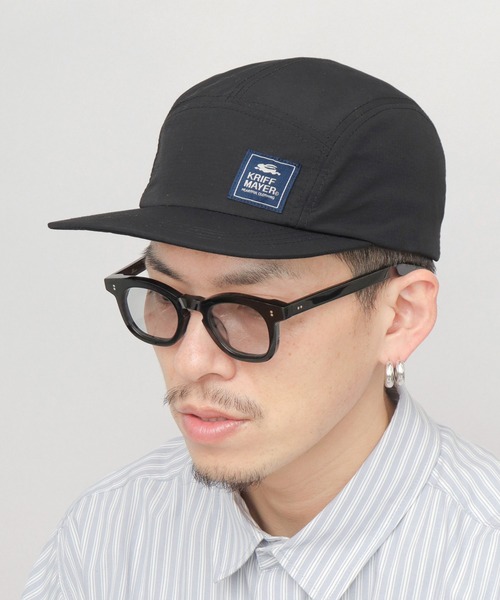 KRIFF MAYER(クリフメイヤー)の「撥水加工 リップストップナイロン ジェットキャップ 吸汗速乾スベリ使用(キャップ・メンズ・マルチ/ブラック・FREE)」の1枚目の写真